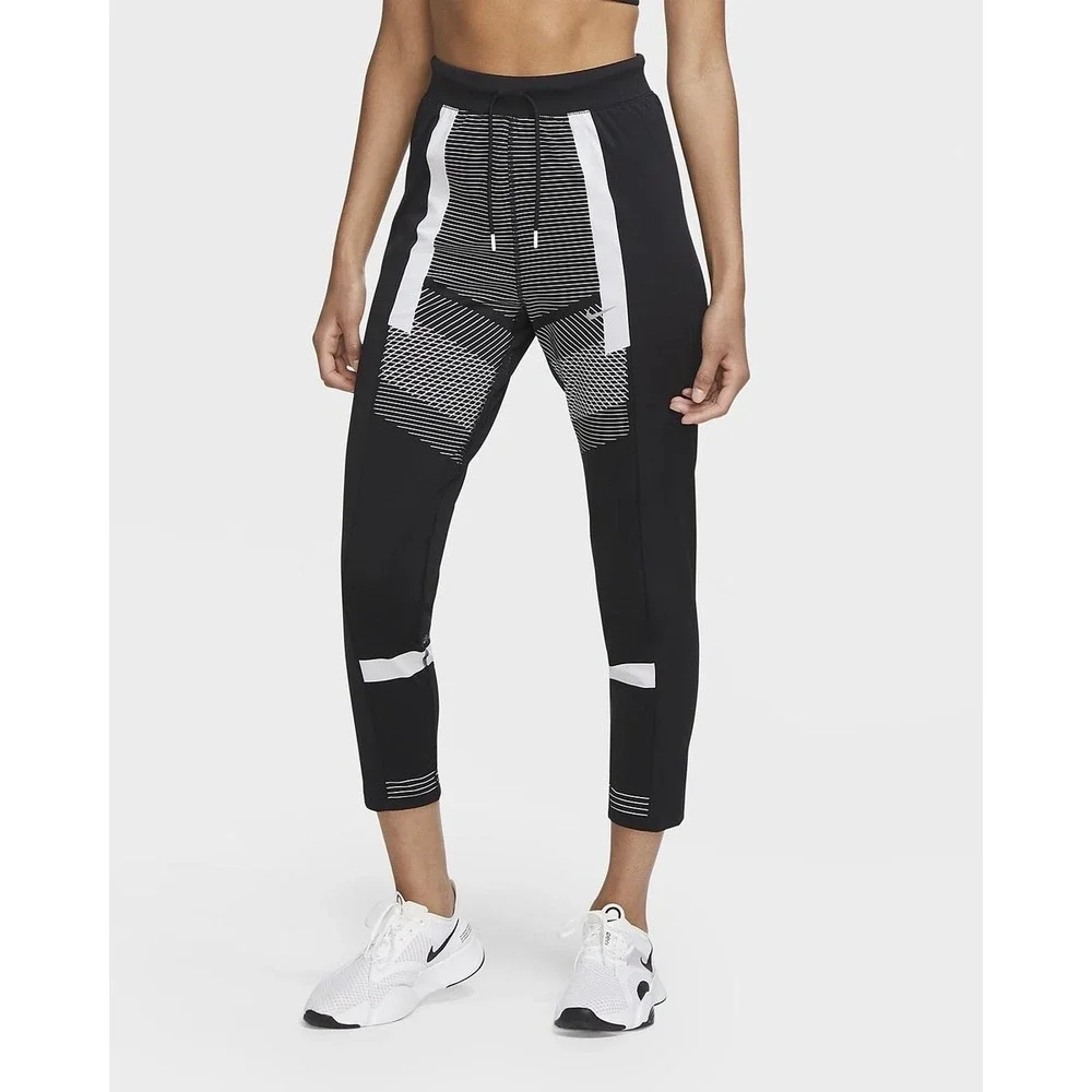 NIKE PRO Black‎ & White Dri Fit Engineered Training Pants CU5770-010 Women's XS